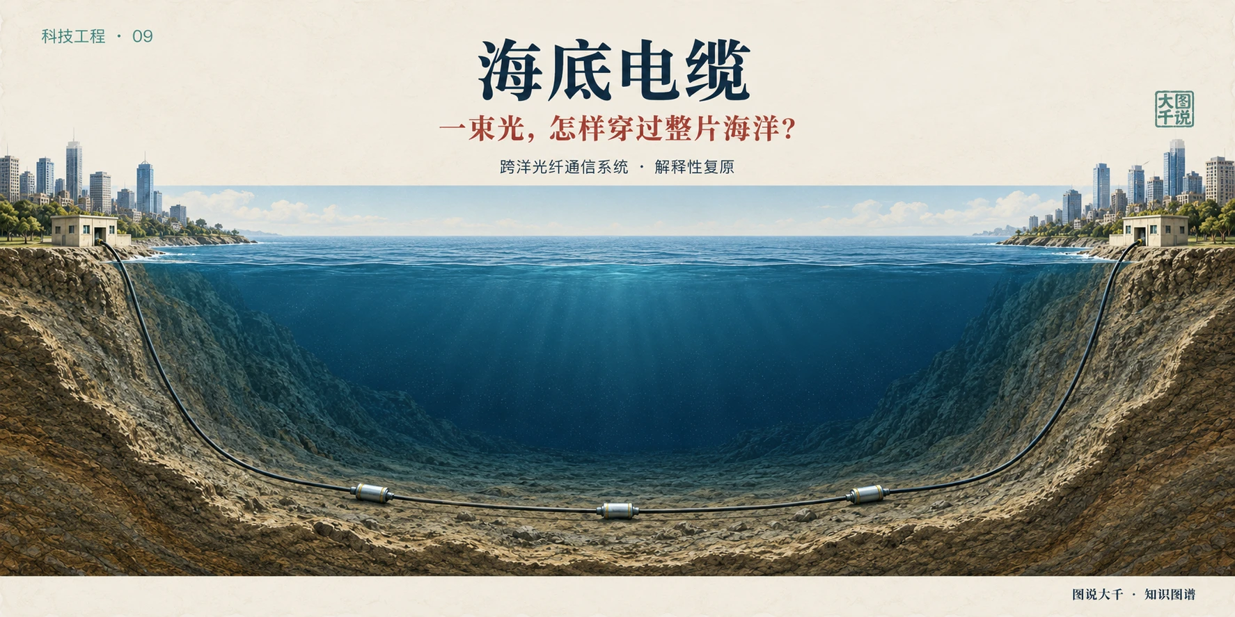 海底电缆横版封面